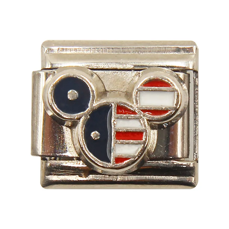 Wolf Koning Letters Hoed Stijl Italiaanse Stijl Link Charme (Past 9Mm Rvs Armband) Sieraden Maken Diy Nieuwe Stijl