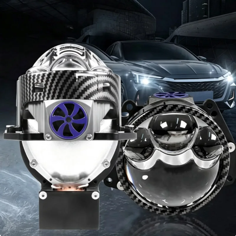3 Inch Laser Bi LED Projector Lens Headlight Car Headlamp Retrofit H4 H7 Universal Auto Laser Projector Lens Car Accessories