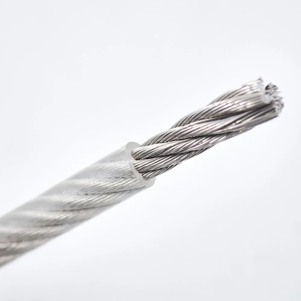 1Meter 4mm 5mm 6mm 8mm Stainless Steel Wire Rope Cable PVC Plastic Coated 7 x 7/ 7 x 19