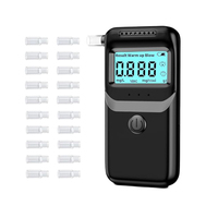 Compact Alcohol Breath Tester Comes with 20 Mouthpieces for Safe and Precise Blood Alcohol Content Measurements