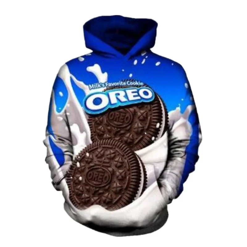 

New Fashion Men/Women Classic oreo 3D Print Long Sleeve Hoodie Casual Sweatshirt Hoodies Men Sport Pullover LM06