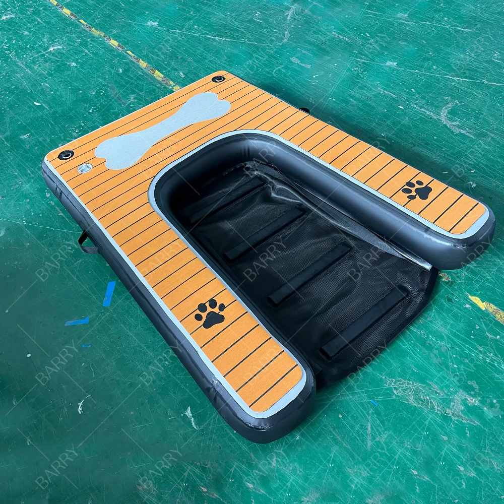 Pvc Anti-Slip Fabric Inflatable Dock Platform Adjustable Dog Water Ramp for Dock Dog  Ladder Swimming Pool  for Pool, Dock, Lake