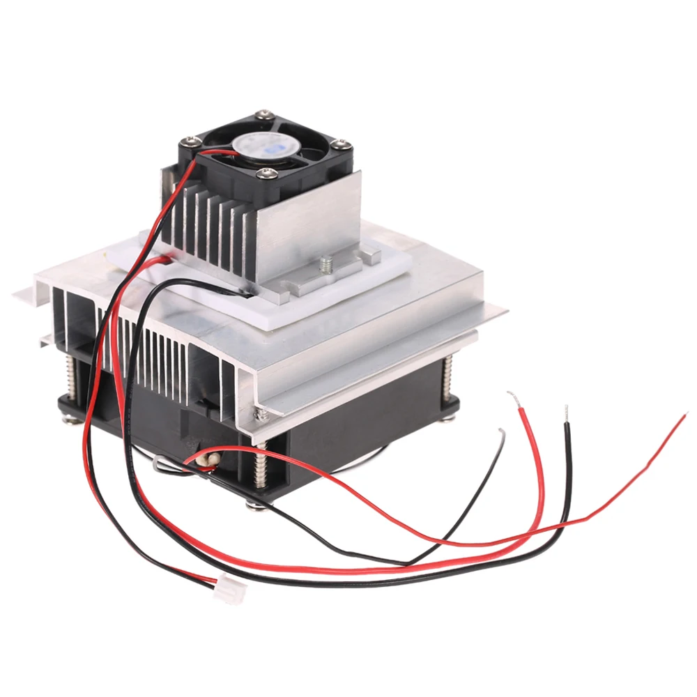 DIY Thermoelectric Peltier Refrigeration Cooling System Kit Semiconductor Cooler Conduction Module + Radiator + Cooling Fan