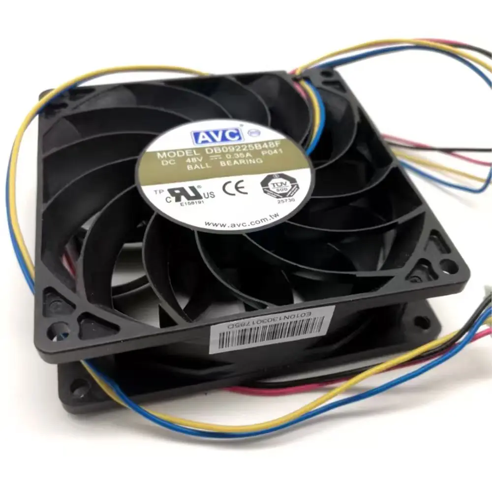 92mm 48V Fan with Case for AVC DB09225B48F 90mm X 25mm PWM Cooling Fan for Communication Equipment and Converters