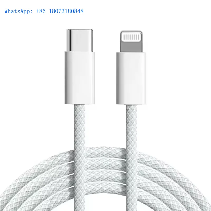 Wholesale 3ft 6ft Braided PD 20W Fast Charger Sync Data cable Usb C to 8Pin IOS Charging Cable For iPhone 14 13 12 11 Pro max