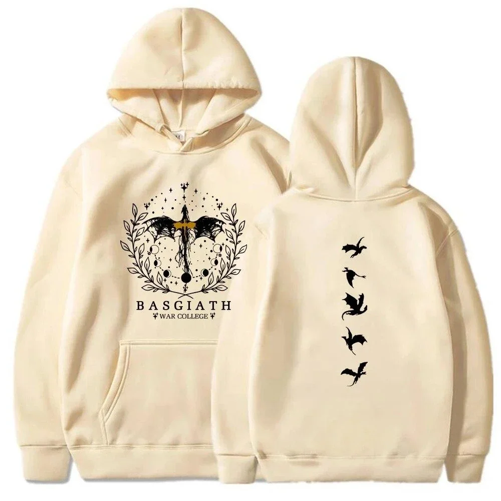 Plus Size 2025 Vintage Fourth Wing Printed Hoodie Women Casual Fashion Pullover Autumn Winter Gothic Long Sleeve Sweatshirts