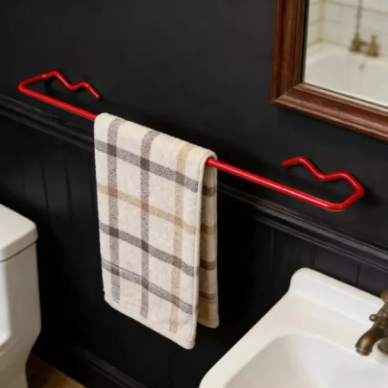 Metal Towel Racks Bathroom Towel Drying Holder Hotel Wall Coat Storage Racks Multifunctional Household Towels Organizer Holders