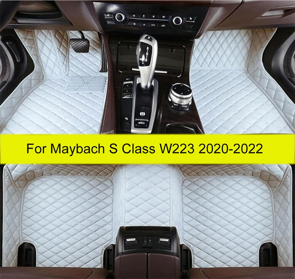 

Car Floor Mats For Maybach S Class W223 S350 400 450 500 580 600 680 2020-2022 5Seats Custom Auto Foot Pads Interior Accessories