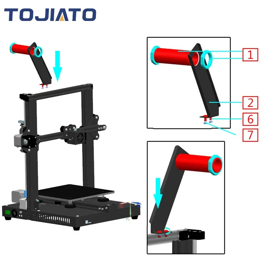 2020 Profile Filament Wire Rack Holder Consumables Support Material Frame Holder For Ender-3 CR-10S PLA/ABS 1KG 3D Printer Parts