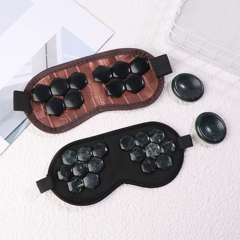 Natural Eye Massager Therapy Jade Stone Germanium Sleep Eye Mask Help Sleep Eye Relaxation