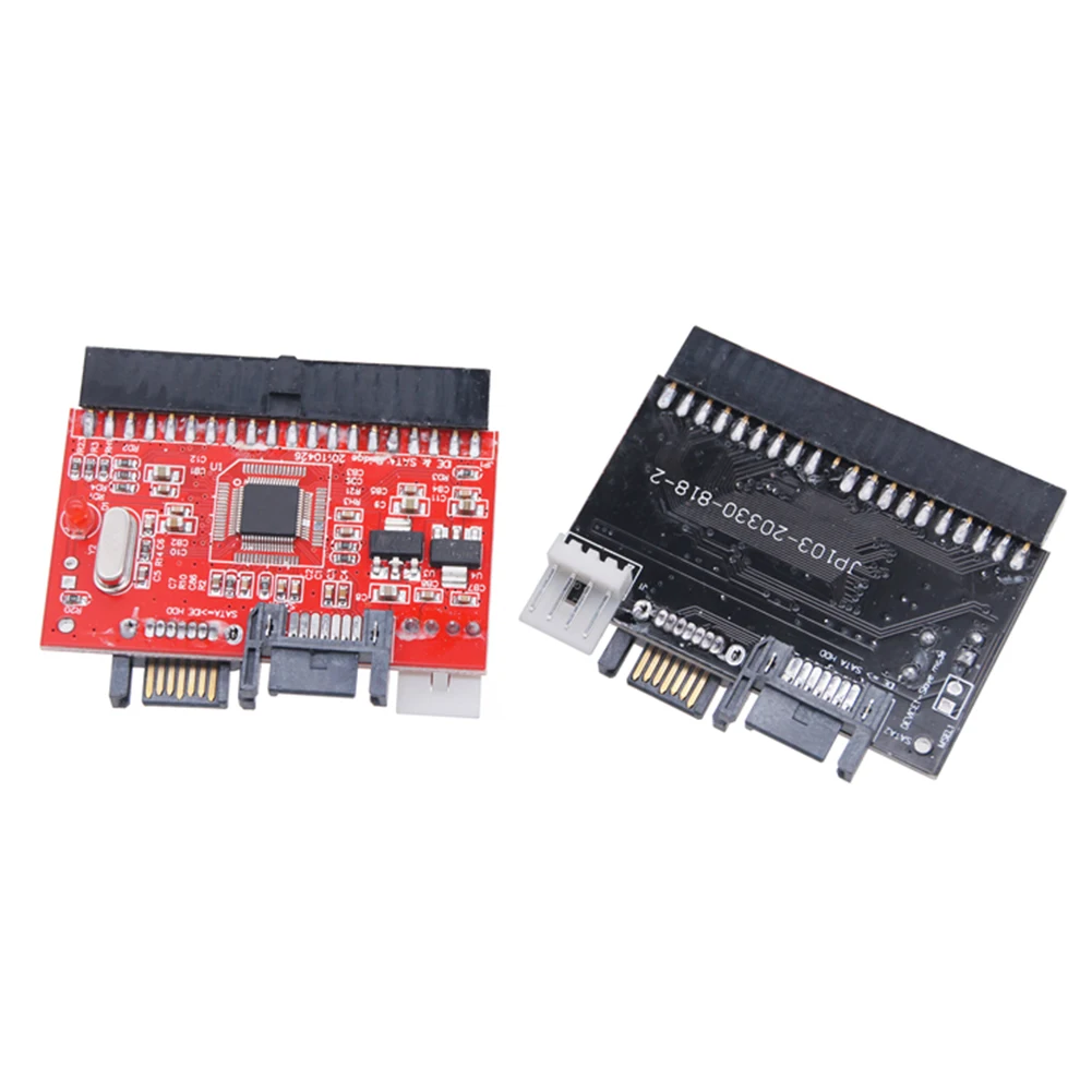 SATA To IDE HDD Adapter Two-way IDE To SATA Hard Disk Converter Card Serial To Parallel with IDE Power Cable for Laptop Desktops