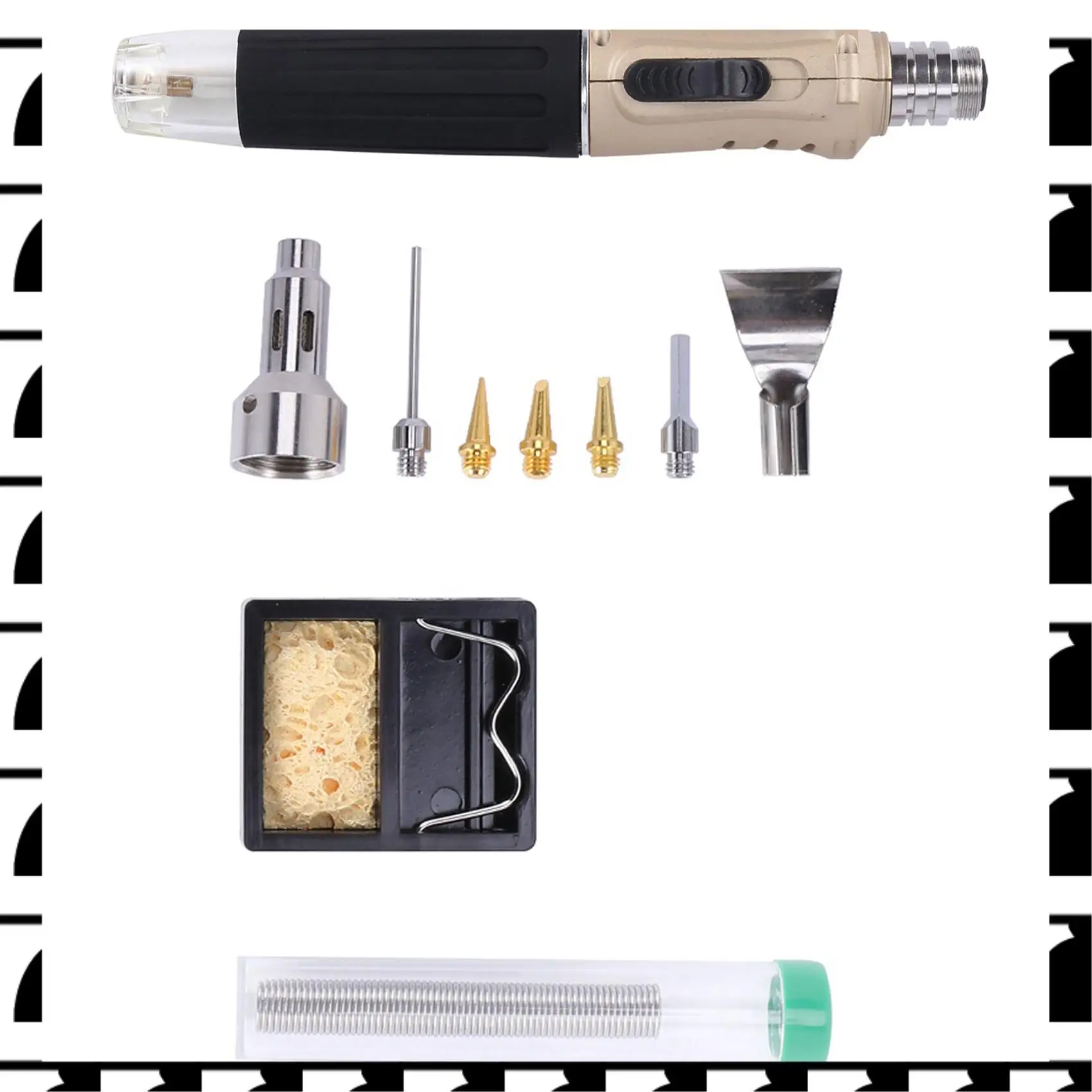 

A44U 2X HS-1115K Профессиональный комплект для паяльника с бутаном, сварочный комплект, горелка