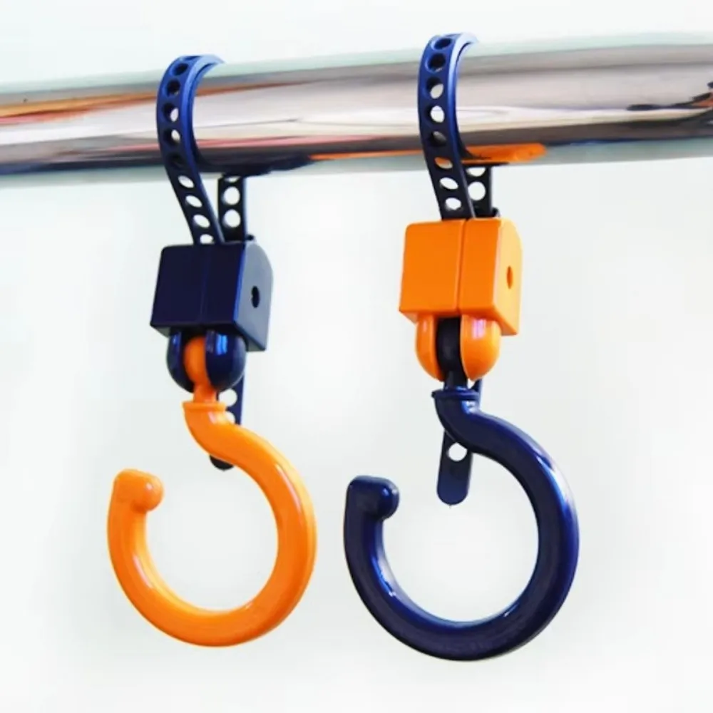 

Универсальный складной крючок с допамином, 2 шт., портативный S-образный подвесной крючок, пластиковый вращающийся на 360 градусов крючок для коляски, дорожная вешалка