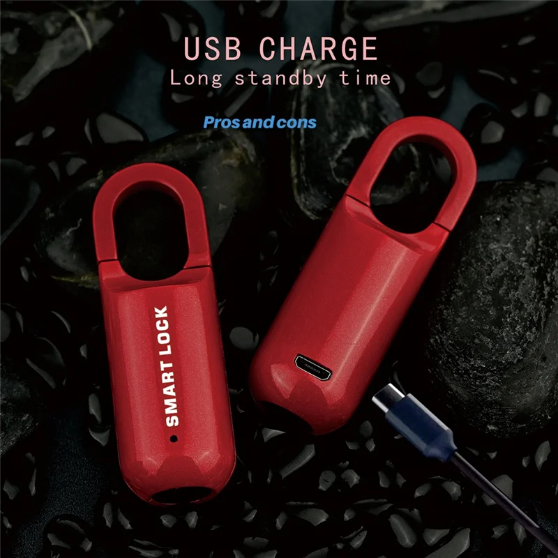 ABKI-навесной замок с отпечатком пальца M01, противоугонный умный дверной замок, перезаряжаемый через USB без ключа, безопасный для домашнего шкафчика для велосипеда