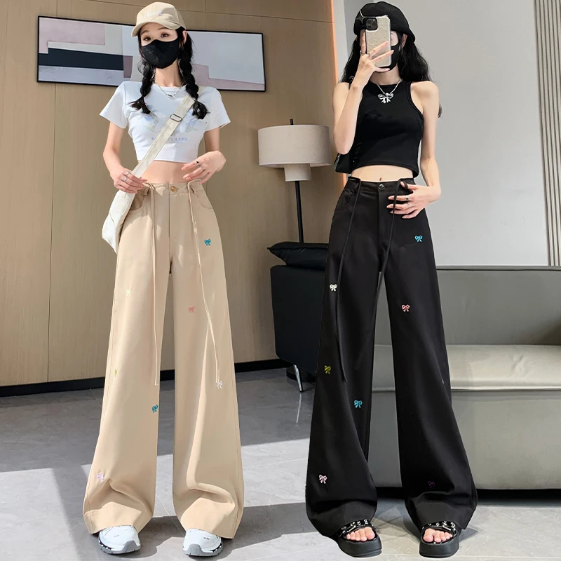 

Women Black Gothic Parachute Pants Baggy Harajuku Streetwear High Waist Pants Y2k Emo 2000s Pants Vintage Trousers Clothes 2024