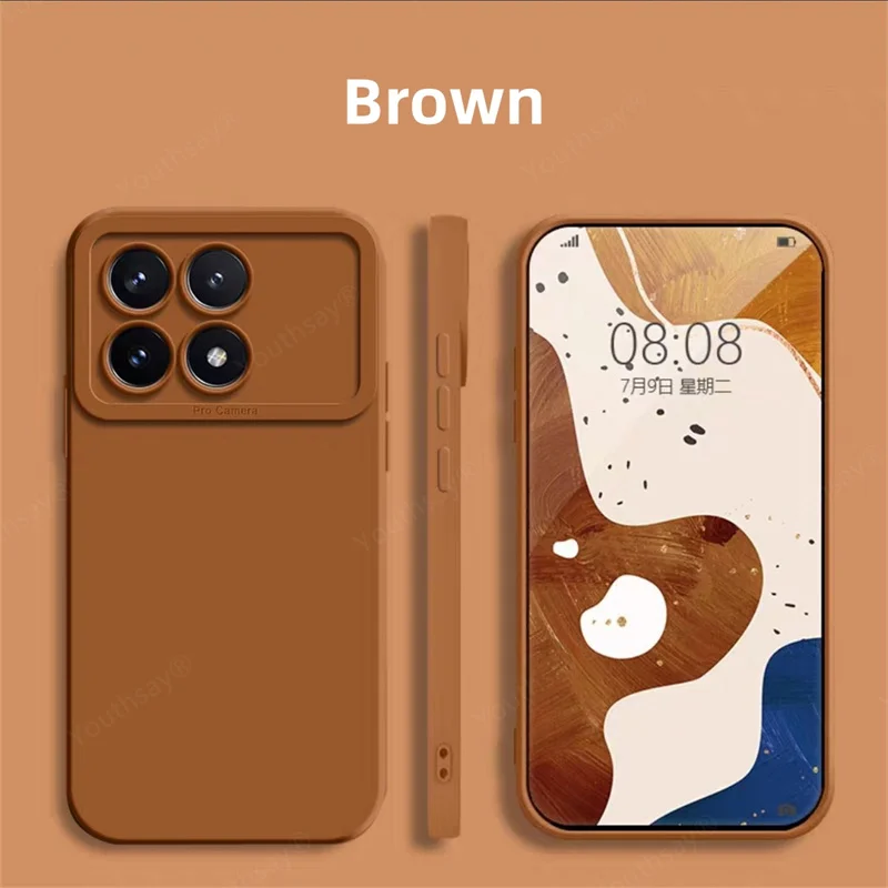 Nowy kolor do Poco F6 Pro pokrowiec Xiaomi Poco F6 Pro Fundas Coque ochraniacz na aparat płynny silikonowe tylne etui Poco F6 Pro