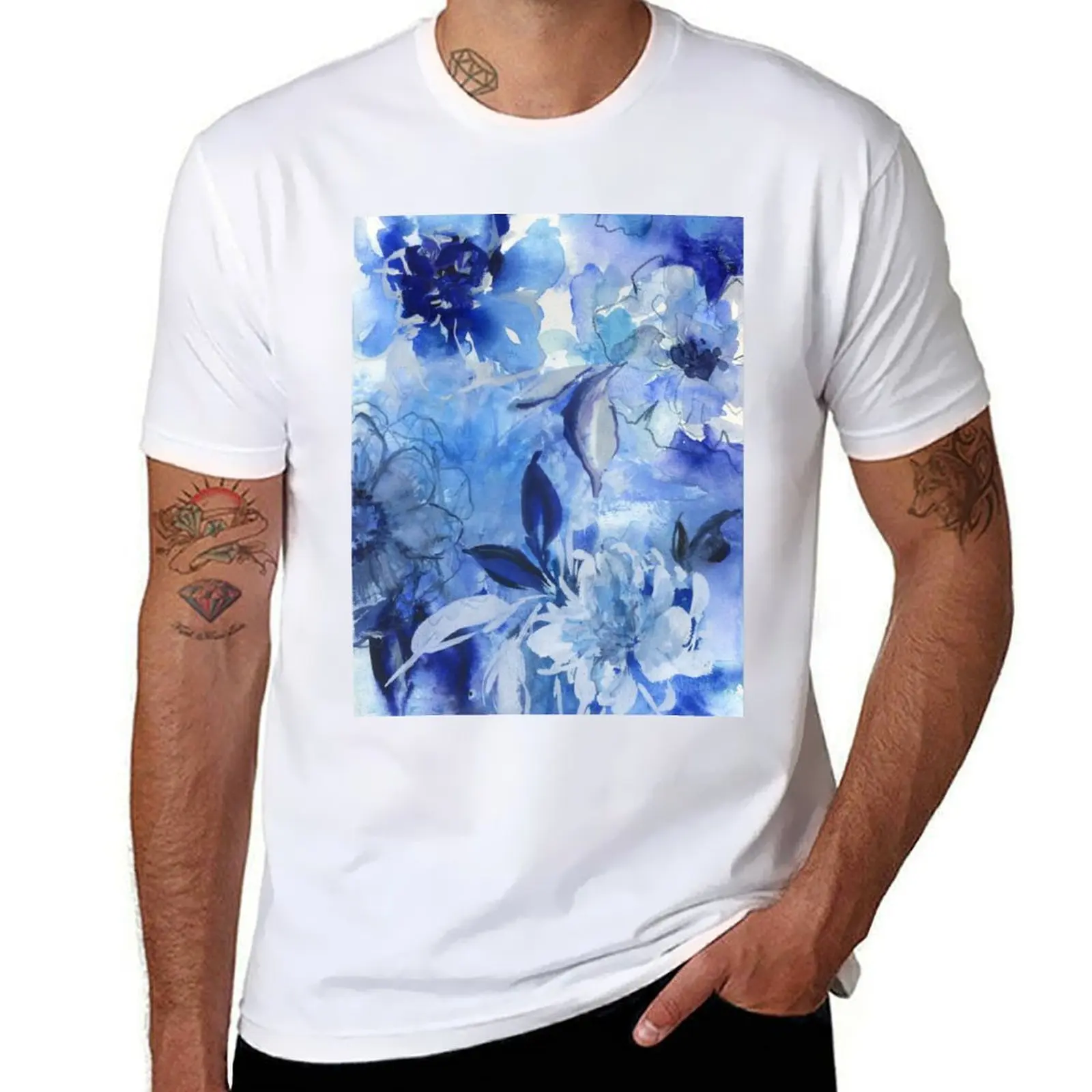 

blue heaven T-Shirt man t shirts high quality luxury brand t shirt man casual cotton tshirt 100% T-shirt