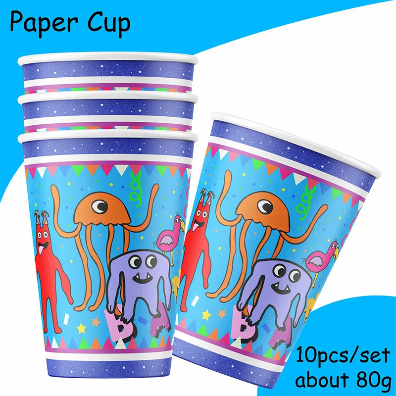 cartoon garten of banban theme cute party supplies decorations kids birthday disposable tableware tablecloth party theme favors