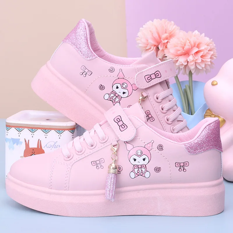 

Sanrio Kawaii My Melody Students Soft-soled Shoes Kuromi Cinnamoroll Anime Cartoon Waterproof Non-slip Girl Sports Running Shoes