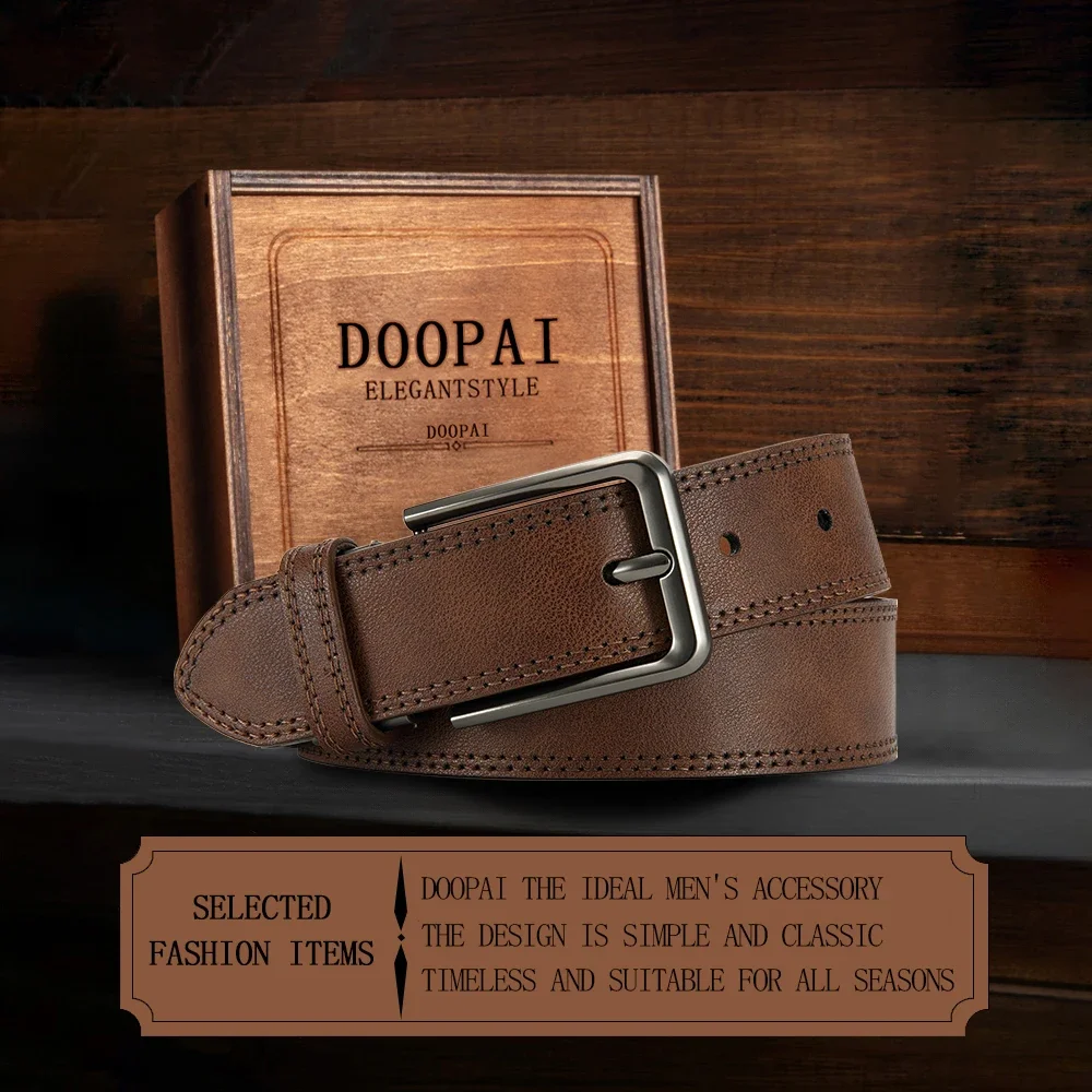 Men's Leather Belt Men's High-quality Business Belt Automatic Buckle Fashionable Ratchet Belt Can Be Adjusted Freely