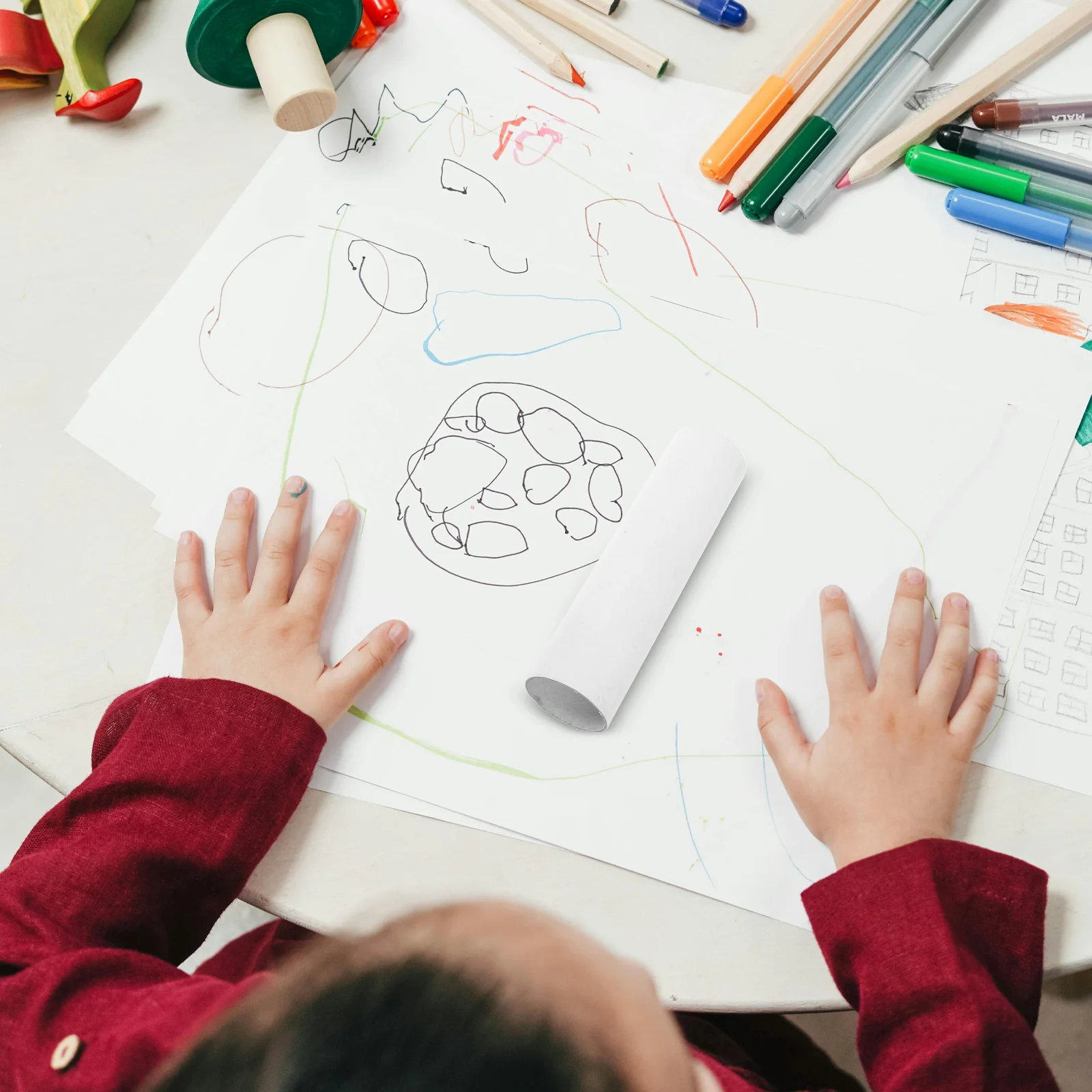 

12 Pcs Cardboard Cylinders for Drawing Pipeline Kraft Mailing Tubes Crafting Small Crafts Paper