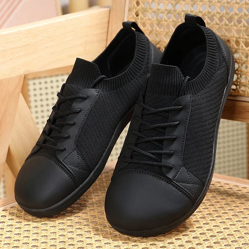 Moda Unisex Wider Shoes Breathable Mesh Men Barefoot Wide-toed Shoes New Flats Soft Zero Drop Sole Wider Toe Sneakes Big Size