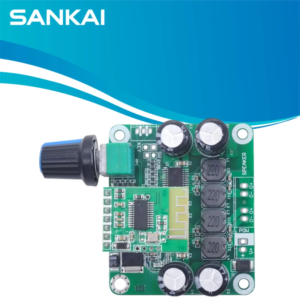 Bluetooth 4.2 TPA3110 2x30W Stereo Audio Amplifier Module, 12-24V for Car/Portable Speaker