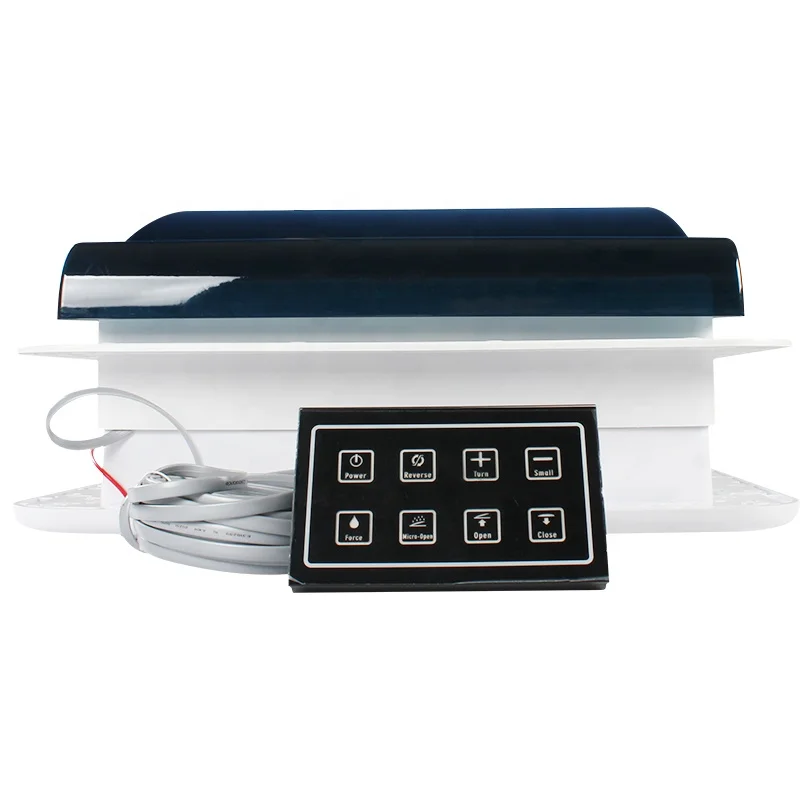 OEM 340 مللي متر 14 بوصة 12 فولت التحكم الإلكتروني مع ضوء LED ولوحة اللمس التحكم عن بعد المضادة للأشعة فوق البنفسجية RV فتحة سقف تخييم تنفيس #4