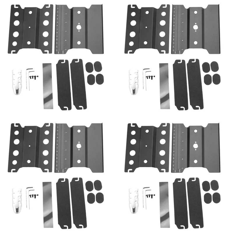 4X Metall RC Car Workstation Arbeitsständer Reparatur 360-Grad-Drehung für Modelle im Maßstab 1/8 1/10 1/12 1/16, Schwarz