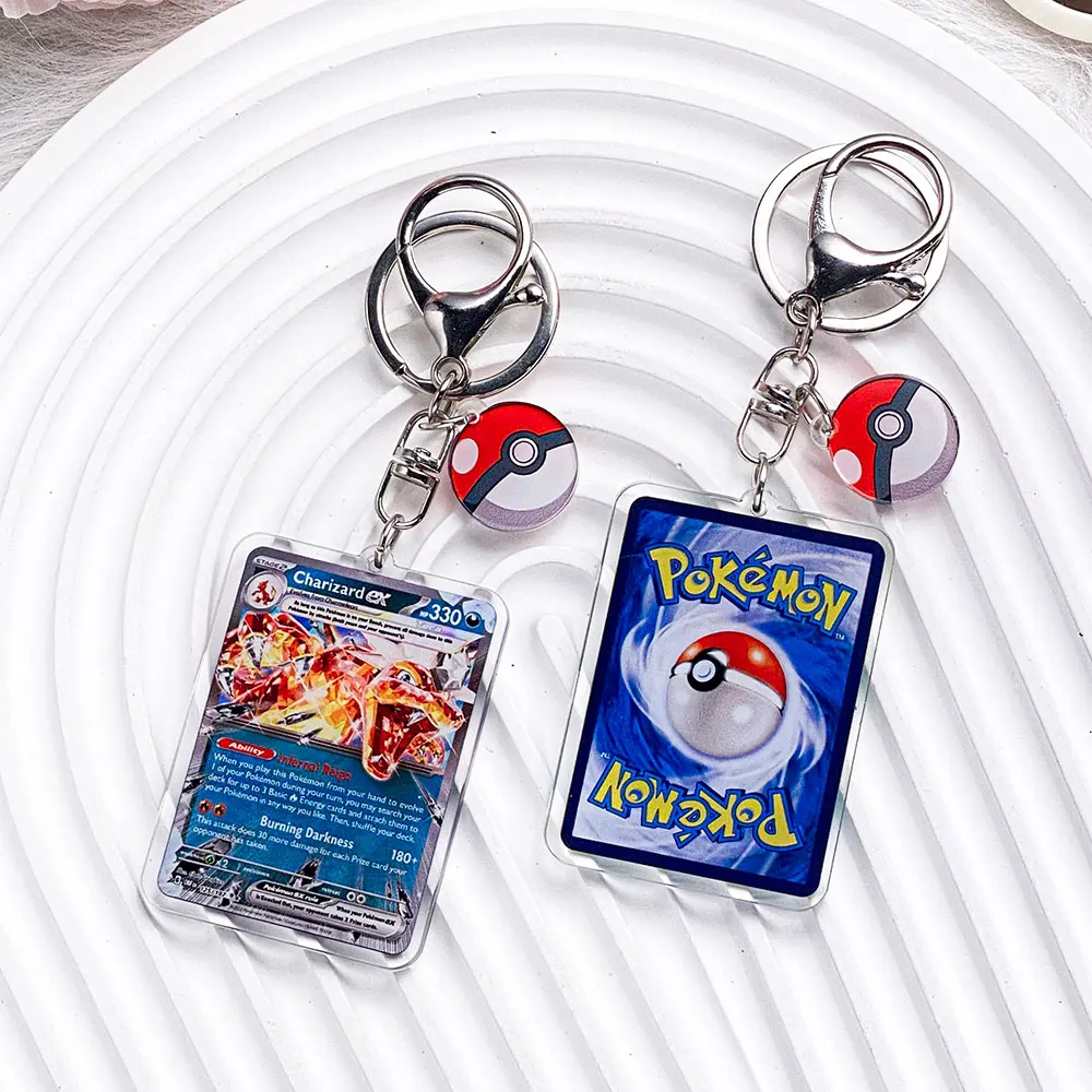 Pokémon-personages Pikachu Bulbasaur Jigglypuff Acryl sleutelhanger Tasbedels Accessoires Rugzakhanger Sleutelhouder Vriend Geschenken
