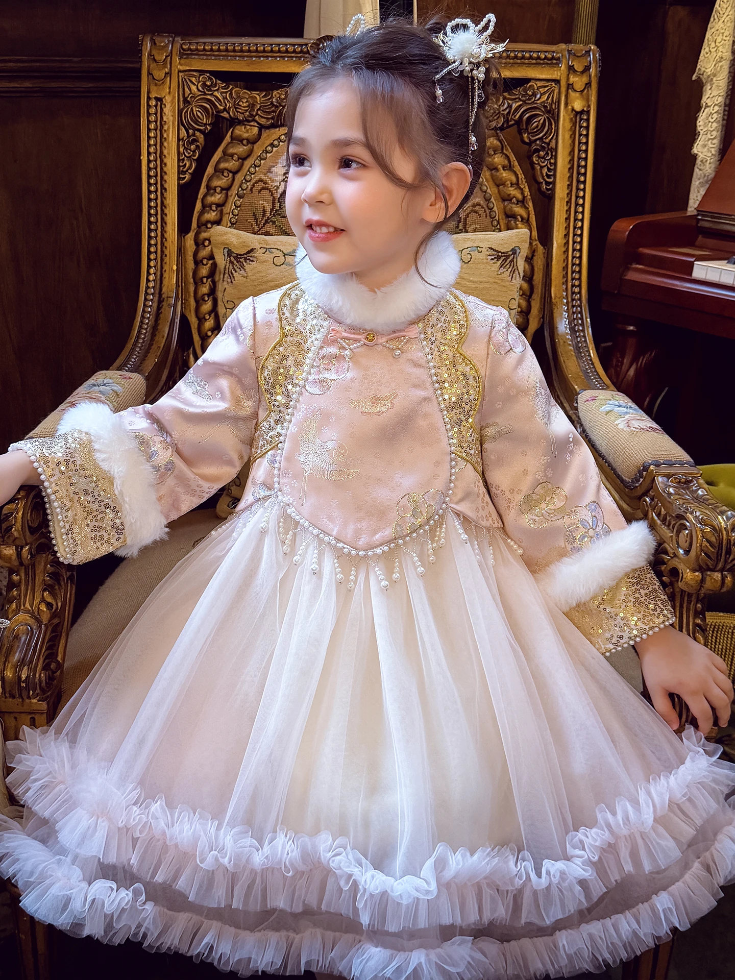 mimihello-princ-sle-dr-children's-faion-winter-wear-long-sve-girls'-new-year-outfit-thiened-satin