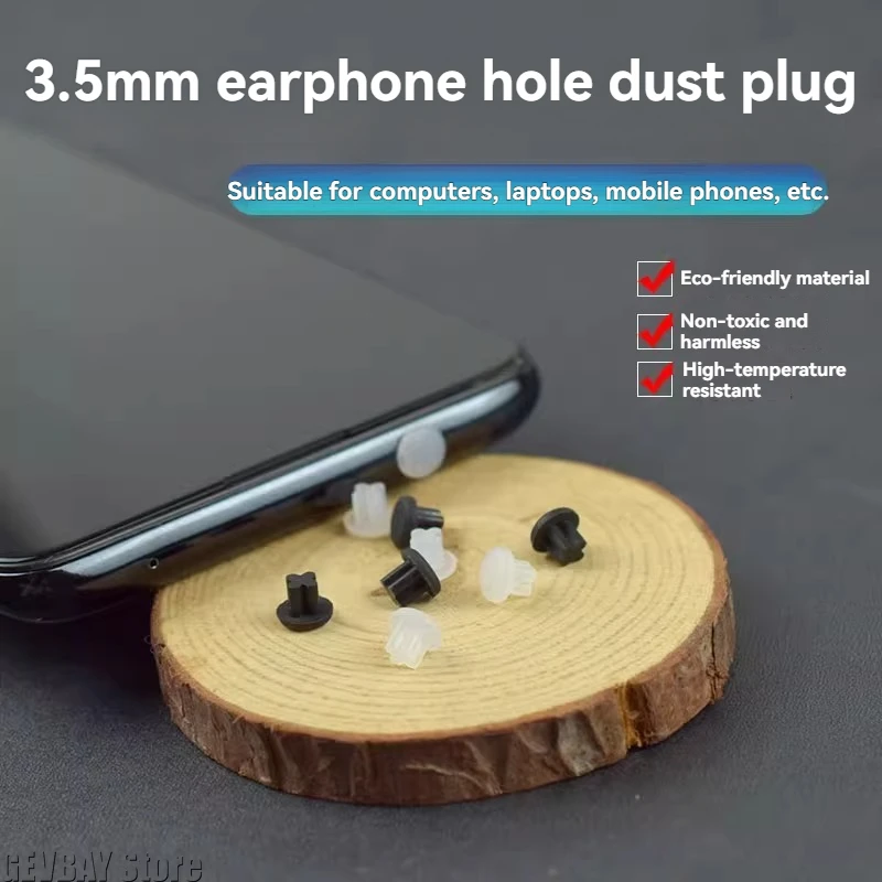 10Pcs 3.5mm Audio Port Protector, Waterproof Dustproof Plug, Universal Electronic Device Accessories Q81E