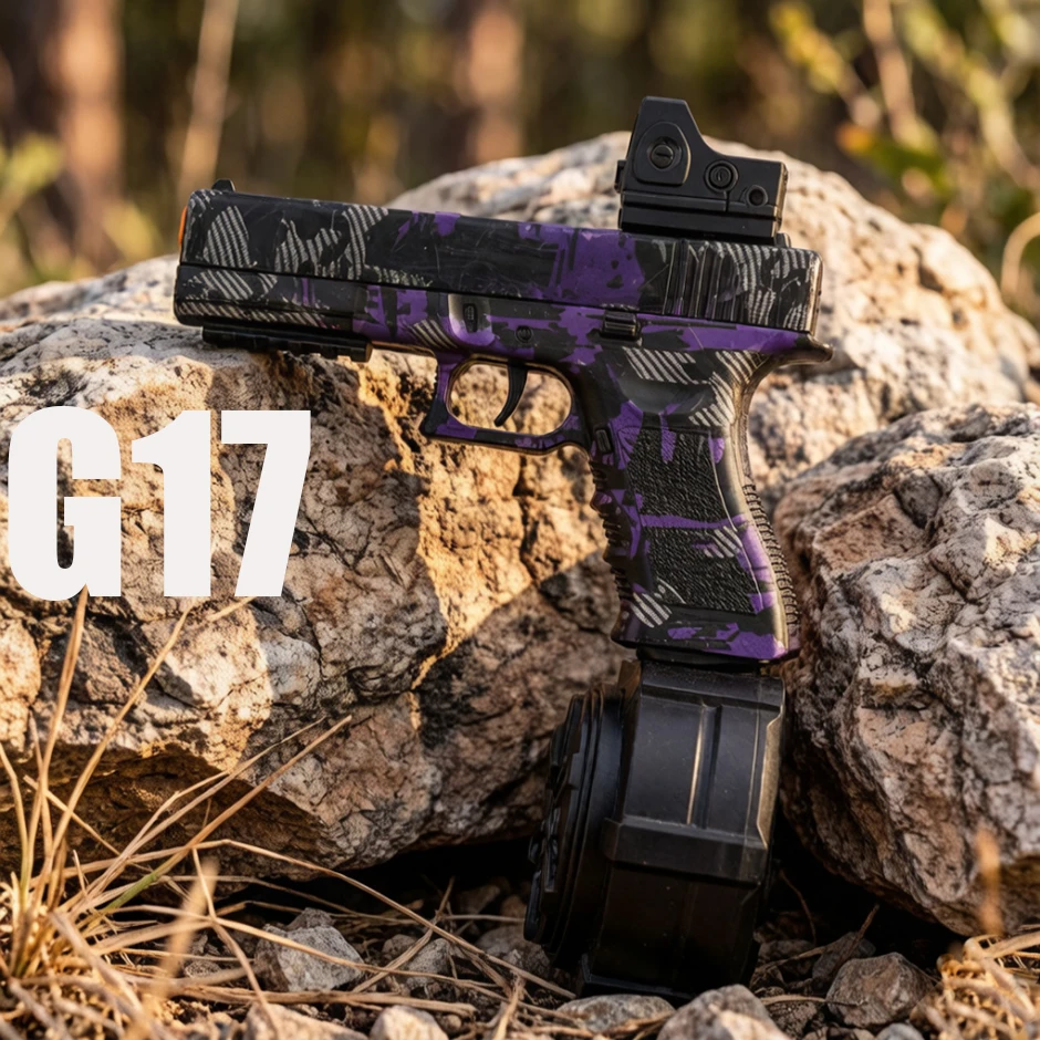 

Новинка 2026 года: Игрушечный пистолет G17 с литиевой батареей 3.7В, стреляет гелевыми шариками 7-8 мм, работает как от электричества, так и вручную, с большой емкостью, идентичен игровой модели.