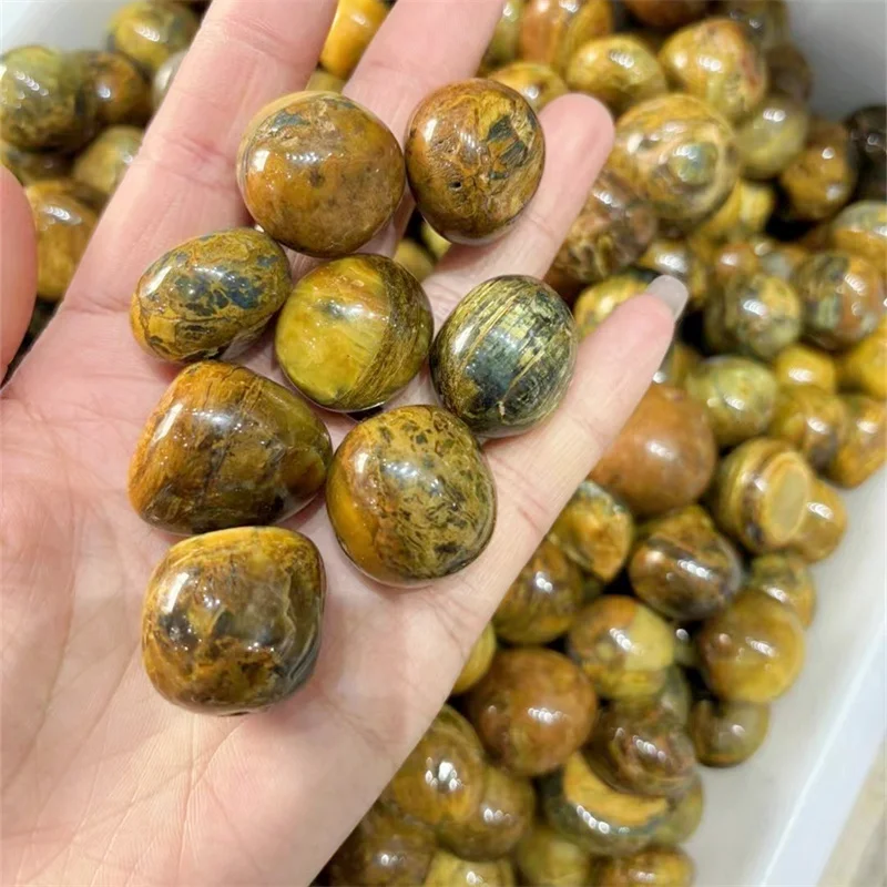 500g Natural Yellow Peter Stone Tumbled Stone Bulk Healing Crystals Reiki Polished Gemstones Gem Raw Aquarium Decoration