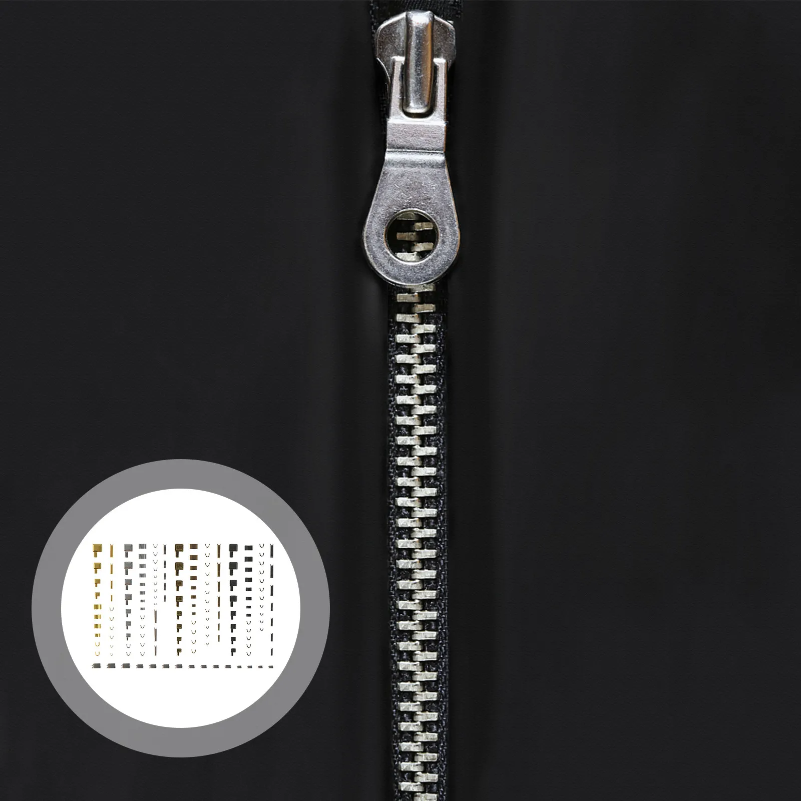 

48Sets Zipper Head Replacement Accessories Sturdy Long-Lasting Zipper Retainer Kit for Pants Jackets Clothing Repair