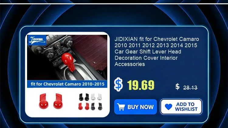 JIDIXIAN Car Window Lift Button Panel Decoration Cover for Chevrolet Camaro 2010 2011 2012 2013 2014 2015 Interior Accessories