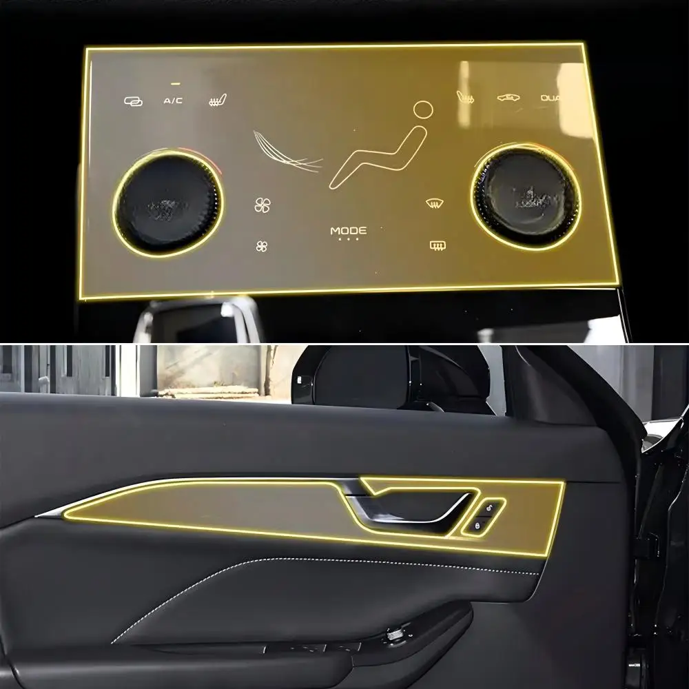 Car Interior TPU Film for FAW Bestune B70S 2025 2026 Navigation Screen Gearbox Protective Sticker Anti-scratch Pre-cut PPF Cover