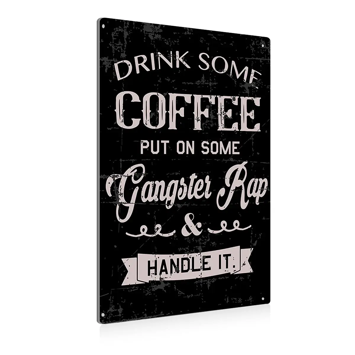 Funny Kitchen Metal Tin Sign Wall Decor Vintage Drink Some Coffee Sign for Home café Decor Gifts large