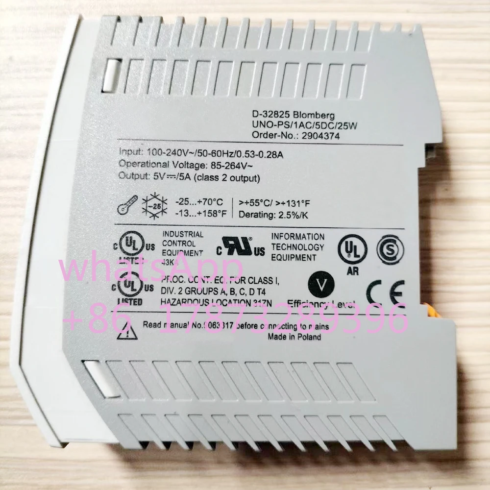 For Phoenix Power Supply UNO-PS/1AC/5DC/25W 2904374