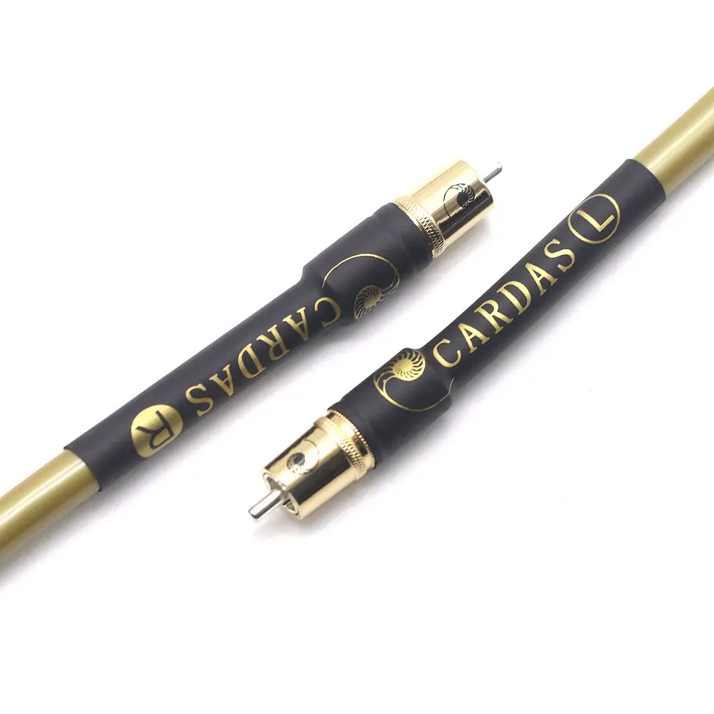 A pair CARDAS GOLDEN5-C Professional HiFi audio cable Double Lotus RCA audio amplifier CD signal cable original gold-plated plug