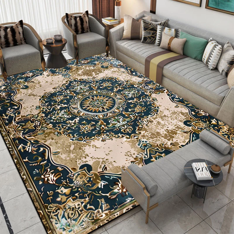 Classics Persian Large Rugs for Living Room Retro Style Tapis Decoration Bedroom Carpet Soft Non-slip Lounge Sofa Side Floor Mat