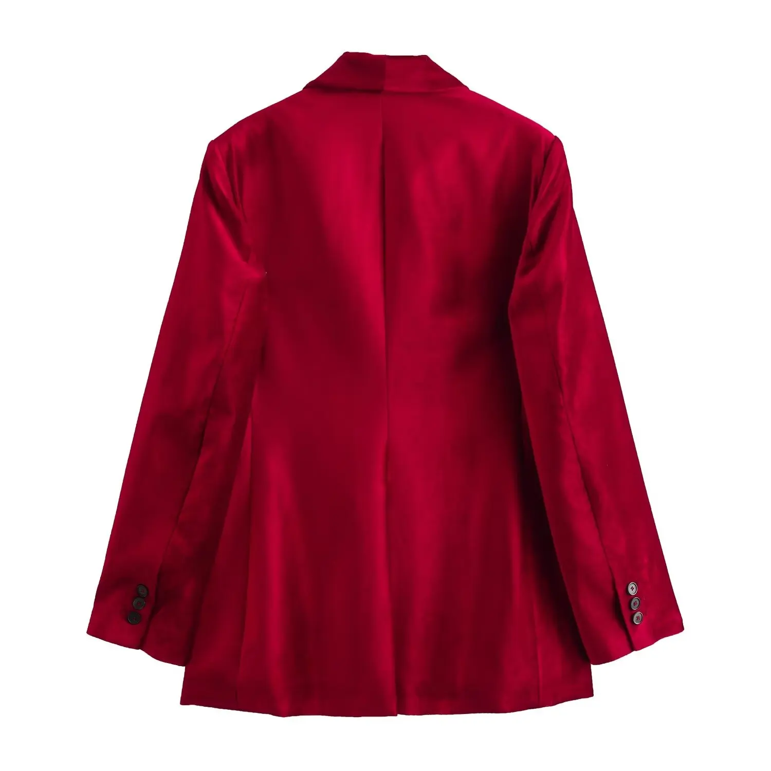 

Withered Retro Red Elegant Casual Suit Jacket Women Tops British Fashion Women's Velvet Blazers Jacket