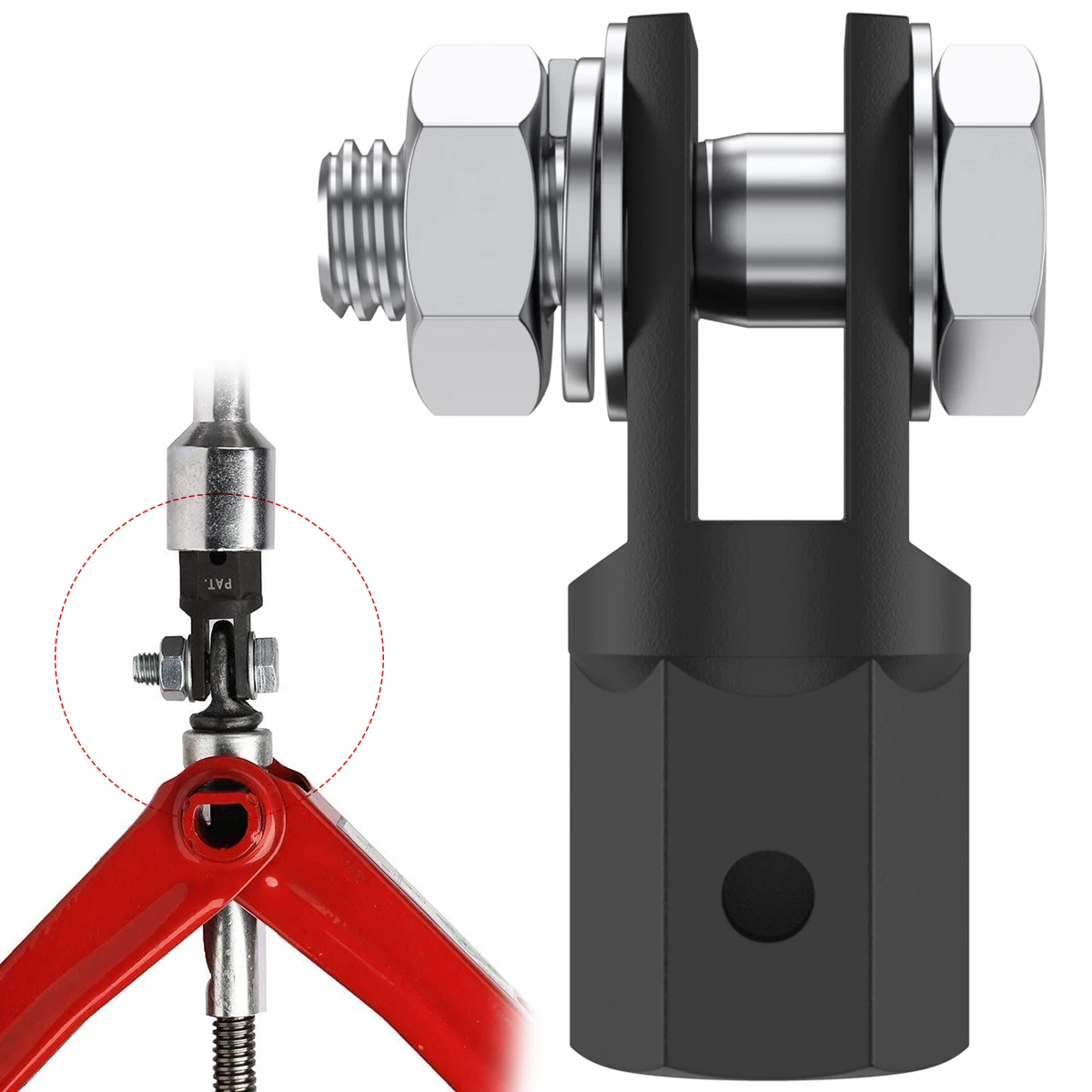 Scissor Jack Adapter for 1/2 inch Drive/ Impact/ Wrench/ Standard Drive Sockets Heavy Duty Steel Scissor Jack Drill Adaptor