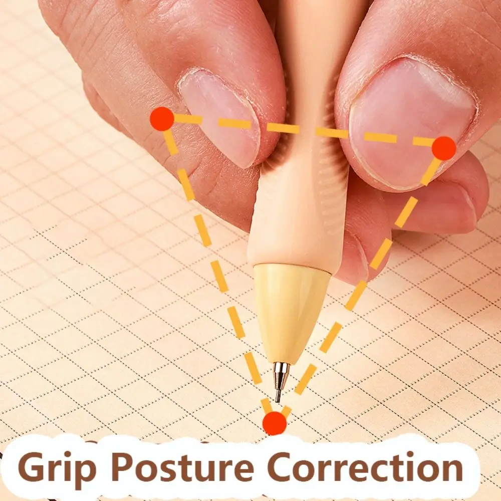 4Pcs/Set Capybara Automatic Pencil Soft Grip Mechanical Pencil 0.5MM Propelling Posture Correction Sketch Pencil