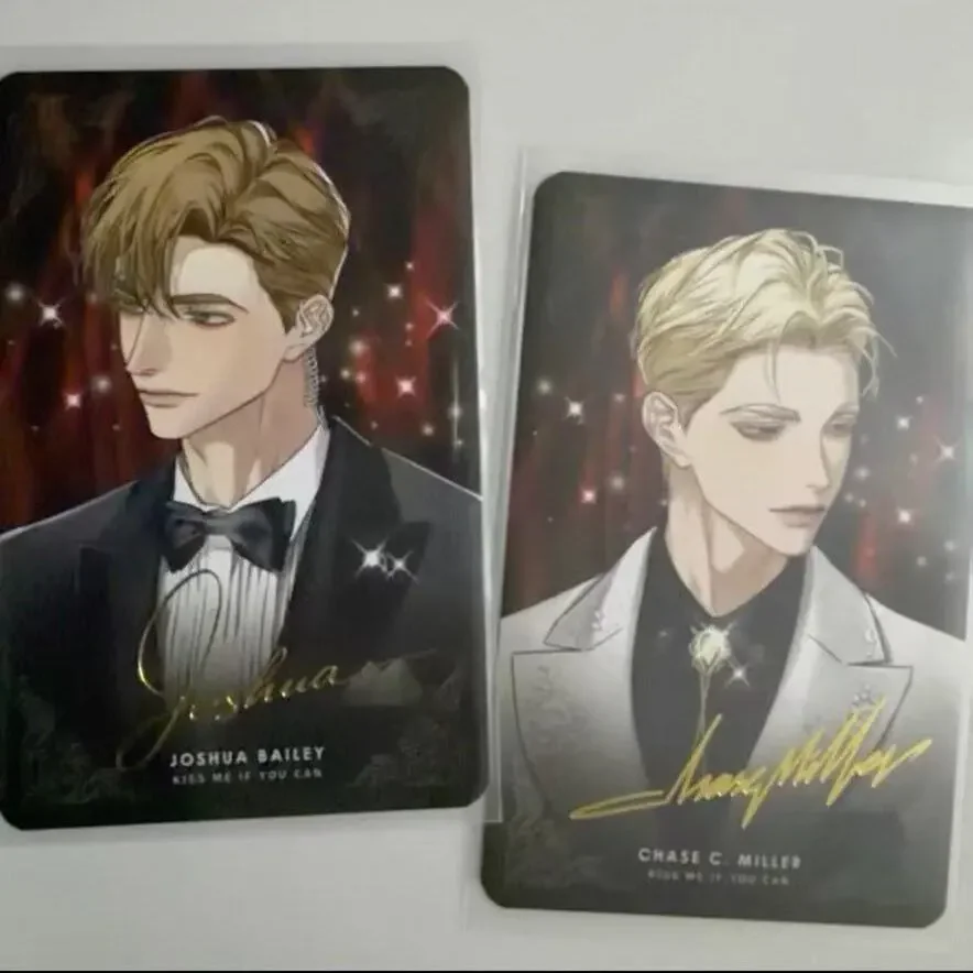 Figurine de cosplay Anime BL Kiss Me If You Can Yaoi Manhwa, petite carte ornementale, carte de collection, accessoires, cadeau d'Halloween