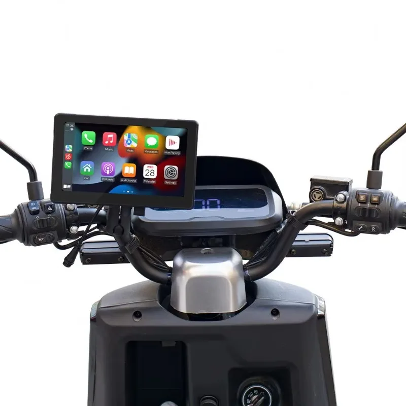 7 Inch IP7 Waterproof Wireless Carplay Portable Auto Built-in Speaker Universal Carplay Android for Motorcycles