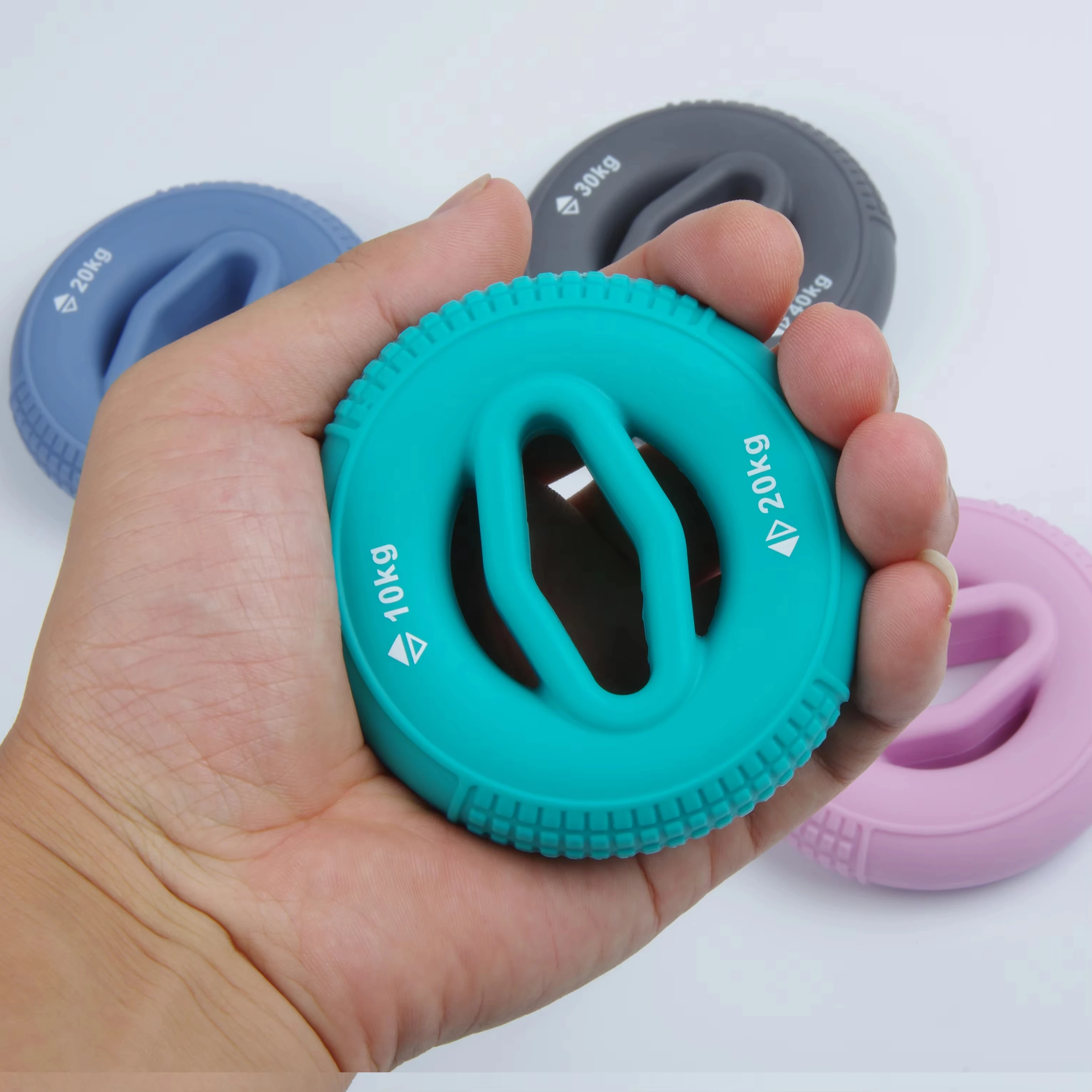 Anillos de silicona para fortalecer el agarre de la mano y el antebrazo, ejercitador de dedos para fitness y entrenamiento.