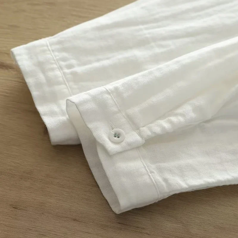 Spring Autumn Cartoon Bear Basket Embroidered Cotton Shirt Women White Color Base Long Sleeve Turn Down Collar Blouse Blusa