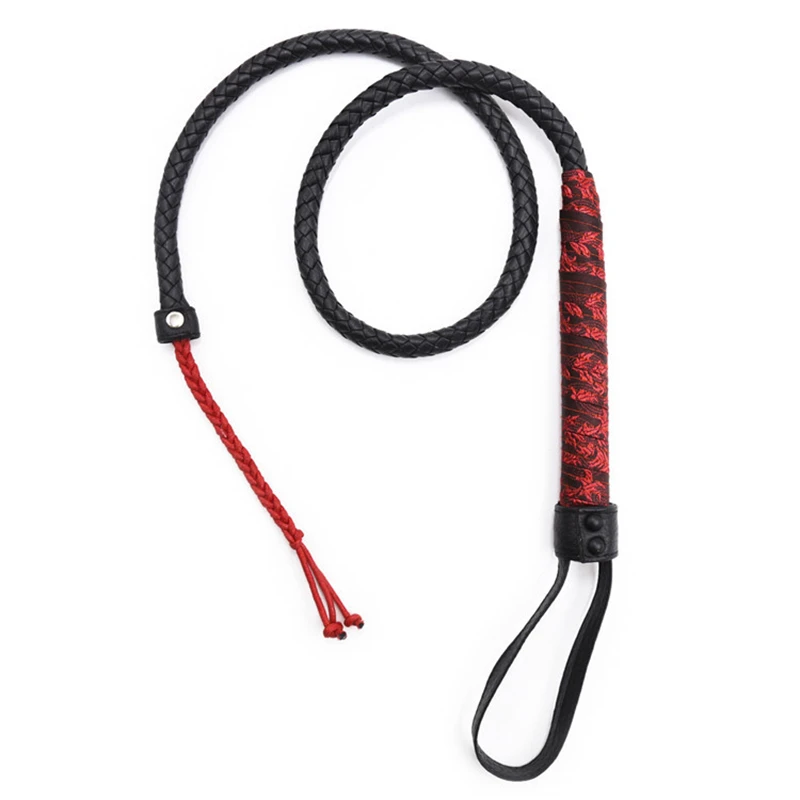 72Cm Pu Leer Paard Zweep Handgemaakte Lederen Bullwhip Benodigdheden, Paardensport Paard Crop