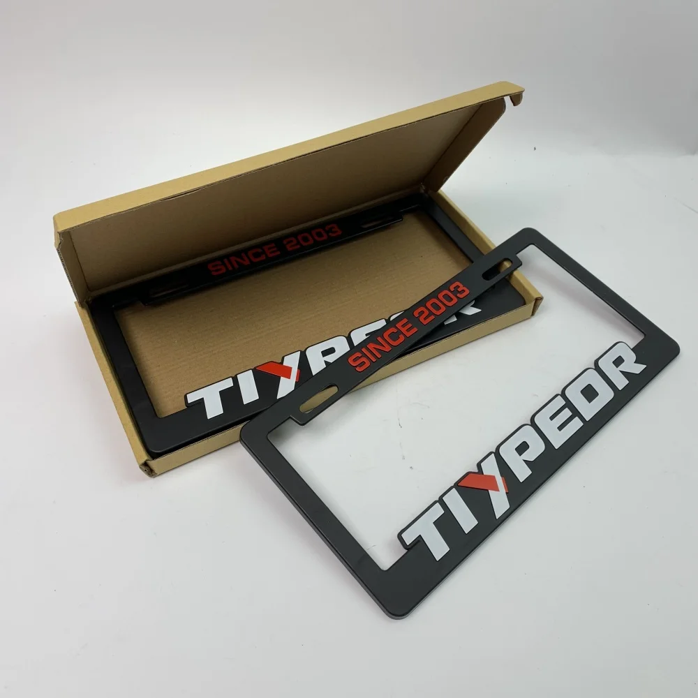 

Tiypeor Universal Car JDM Custom License Plate Frame Cover Auto Car Number Plate Frame Accessories